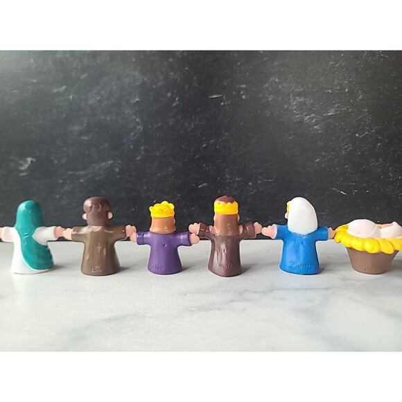 Nativity Plastic Finger Puppet Set Vintage - Picture 7 of 10